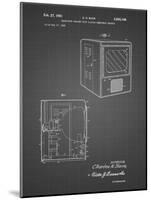 PP1115-Black Grid Tube Television Patent Poster-Cole Borders-Mounted Giclee Print