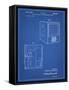 PP1115-Blueprint Tube Television Patent Poster-Cole Borders-Framed Stretched Canvas