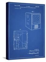 PP1115-Blueprint Tube Television Patent Poster-Cole Borders-Stretched Canvas