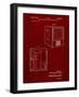 PP1115-Burgundy Tube Television Patent Poster-Cole Borders-Framed Giclee Print