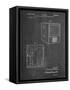 PP1115-Chalkboard Tube Television Patent Poster-Cole Borders-Framed Stretched Canvas