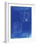 PP1115-Faded Blueprint Tube Television Patent Poster-Cole Borders-Framed Giclee Print