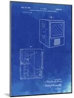 PP1115-Faded Blueprint Tube Television Patent Poster-Cole Borders-Mounted Giclee Print