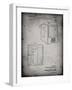 PP1115-Faded Grey Tube Television Patent Poster-Cole Borders-Framed Giclee Print