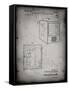 PP1115-Faded Grey Tube Television Patent Poster-Cole Borders-Framed Stretched Canvas