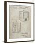 PP1115-Sandstone Tube Television Patent Poster-Cole Borders-Framed Giclee Print