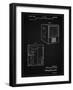 PP1115-Vintage Black Tube Television Patent Poster-Cole Borders-Framed Giclee Print