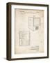 PP1115-Vintage Parchment Tube Television Patent Poster-Cole Borders-Framed Giclee Print