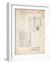 PP1115-Vintage Parchment Tube Television Patent Poster-Cole Borders-Framed Giclee Print