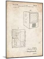 PP1115-Vintage Parchment Tube Television Patent Poster-Cole Borders-Mounted Giclee Print