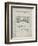 PP1116-Antique Grid Parchment Turret Drive System Patent Poster-Cole Borders-Framed Giclee Print