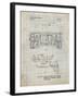 PP1116-Antique Grid Parchment Turret Drive System Patent Poster-Cole Borders-Framed Giclee Print