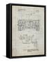 PP1116-Antique Grid Parchment Turret Drive System Patent Poster-Cole Borders-Framed Stretched Canvas