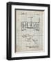 PP1116-Antique Grid Parchment Turret Drive System Patent Poster-Cole Borders-Framed Premium Giclee Print