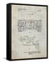 PP1116-Antique Grid Parchment Turret Drive System Patent Poster-Cole Borders-Framed Stretched Canvas