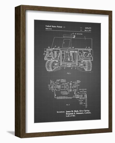 PP1116-Black Grid Turret Drive System Patent Poster-Cole Borders-Framed Giclee Print