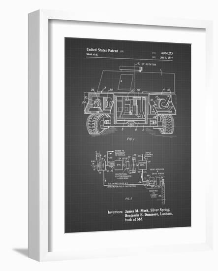 PP1116-Black Grid Turret Drive System Patent Poster-Cole Borders-Framed Giclee Print