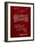 PP1116-Burgundy Turret Drive System Patent Poster-Cole Borders-Framed Giclee Print