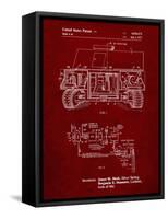 PP1116-Burgundy Turret Drive System Patent Poster-Cole Borders-Framed Stretched Canvas