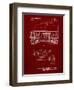 PP1116-Burgundy Turret Drive System Patent Poster-Cole Borders-Framed Premium Giclee Print