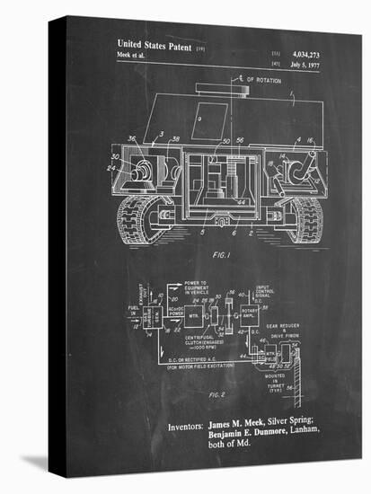 PP1116-Chalkboard Turret Drive System Patent Poster-Cole Borders-Stretched Canvas