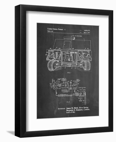 PP1116-Chalkboard Turret Drive System Patent Poster-Cole Borders-Framed Giclee Print