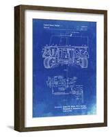 PP1116-Faded Blueprint Turret Drive System Patent Poster-Cole Borders-Framed Giclee Print