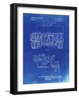 PP1116-Faded Blueprint Turret Drive System Patent Poster-Cole Borders-Framed Giclee Print