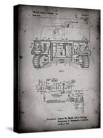 PP1116-Faded Grey Turret Drive System Patent Poster-Cole Borders-Stretched Canvas