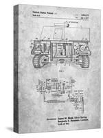 PP1116-Slate Turret Drive System Patent Poster-Cole Borders-Stretched Canvas