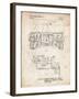 PP1116-Vintage Parchment Turret Drive System Patent Poster-Cole Borders-Framed Giclee Print