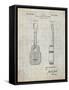 PP1117-Antique Grid Parchment Ukulele Patent Poster-Cole Borders-Framed Stretched Canvas