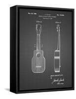 PP1117-Black Grid Ukulele Patent Poster-Cole Borders-Framed Stretched Canvas