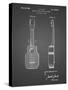 PP1117-Black Grid Ukulele Patent Poster-Cole Borders-Stretched Canvas