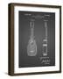 PP1117-Black Grid Ukulele Patent Poster-Cole Borders-Framed Giclee Print