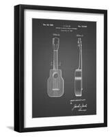 PP1117-Black Grid Ukulele Patent Poster-Cole Borders-Framed Giclee Print