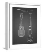 PP1117-Black Grid Ukulele Patent Poster-Cole Borders-Framed Giclee Print