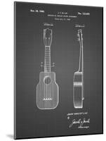 PP1117-Black Grid Ukulele Patent Poster-Cole Borders-Mounted Giclee Print