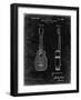 PP1117-Black Grunge Ukulele Patent Poster-Cole Borders-Framed Giclee Print