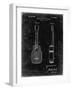 PP1117-Black Grunge Ukulele Patent Poster-Cole Borders-Framed Giclee Print