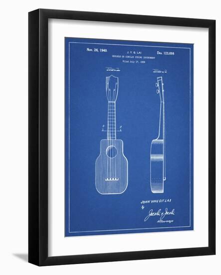 PP1117-Blueprint Ukulele Patent Poster-Cole Borders-Framed Giclee Print