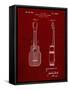 PP1117-Burgundy Ukulele Patent Poster-Cole Borders-Framed Stretched Canvas