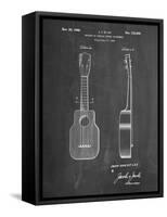PP1117-Chalkboard Ukulele Patent Poster-Cole Borders-Framed Stretched Canvas