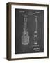 PP1117-Chalkboard Ukulele Patent Poster-Cole Borders-Framed Giclee Print