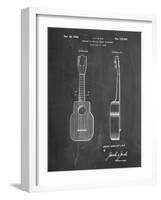 PP1117-Chalkboard Ukulele Patent Poster-Cole Borders-Framed Giclee Print