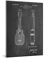 PP1117-Chalkboard Ukulele Patent Poster-Cole Borders-Mounted Giclee Print