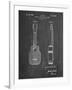 PP1117-Chalkboard Ukulele Patent Poster-Cole Borders-Framed Giclee Print