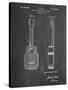 PP1117-Chalkboard Ukulele Patent Poster-Cole Borders-Stretched Canvas