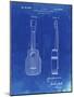 PP1117-Faded Blueprint Ukulele Patent Poster-Cole Borders-Mounted Giclee Print