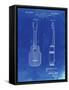 PP1117-Faded Blueprint Ukulele Patent Poster-Cole Borders-Framed Stretched Canvas